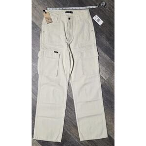 NWT Buffalo David Bitton Low Rise Straight Cargo Pants Turtledove Size 24 $119
